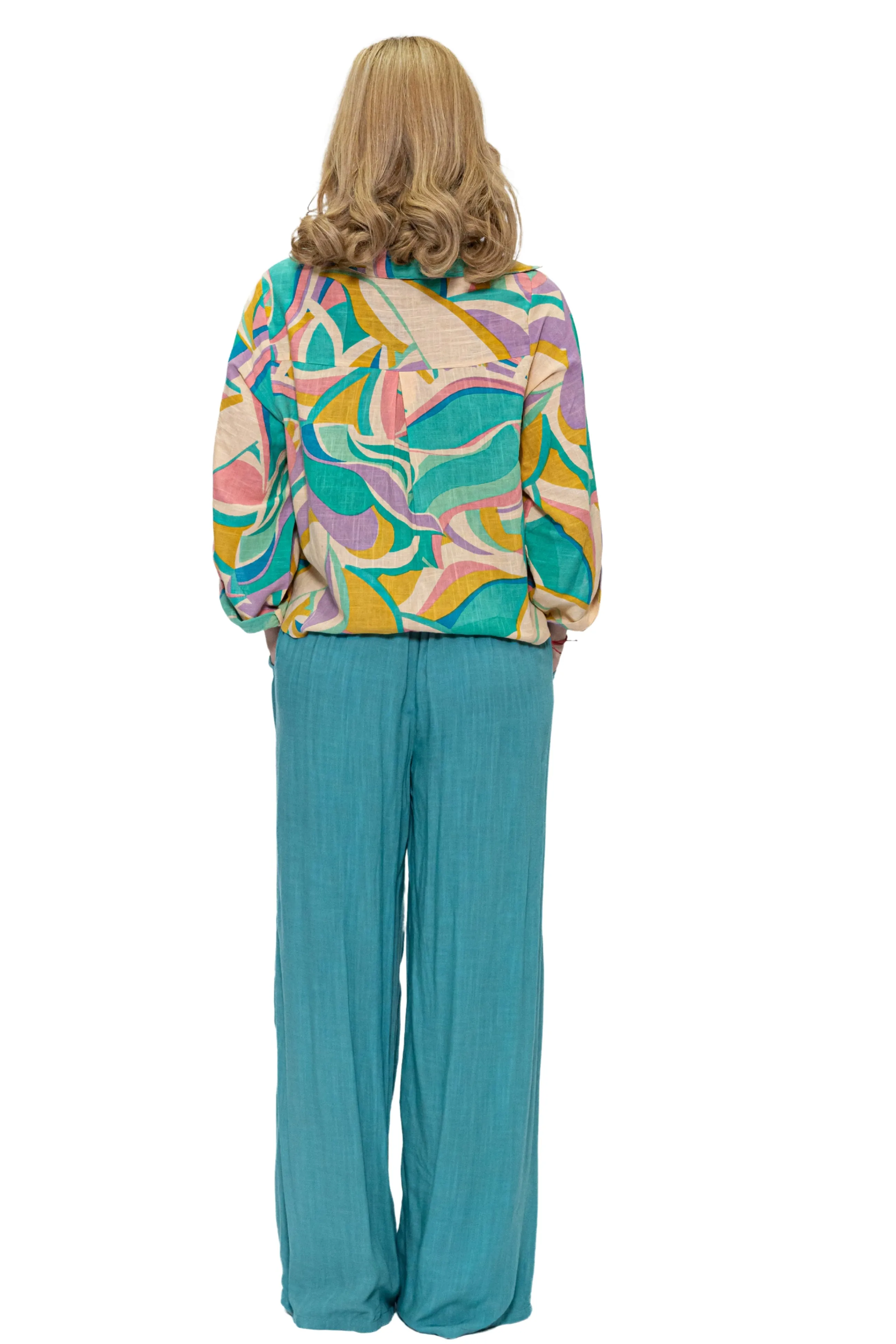 1012 Solid Rayon Pants