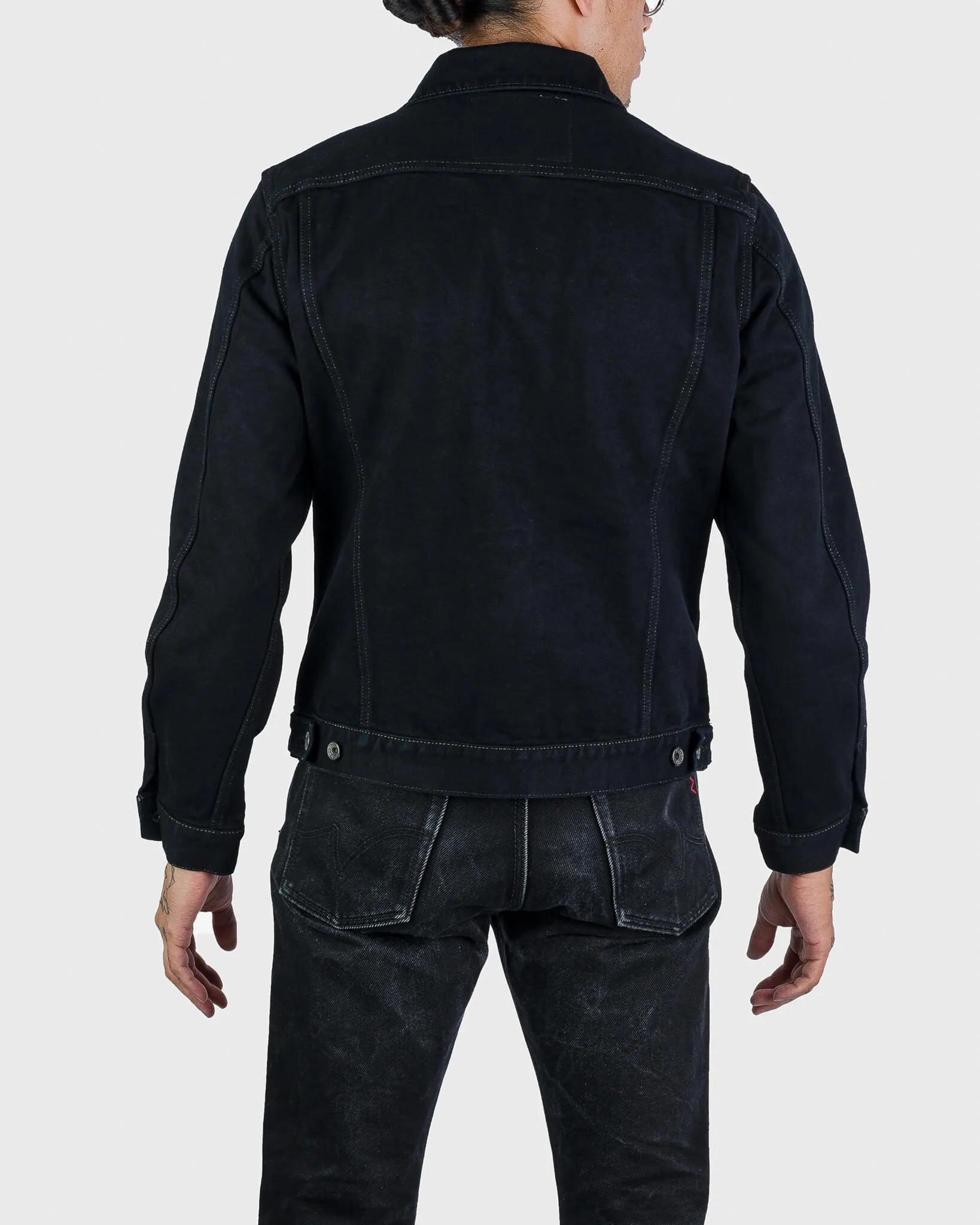14oz Selvedge Denim Modified Type III Jacket - Indigo Overdyed Black