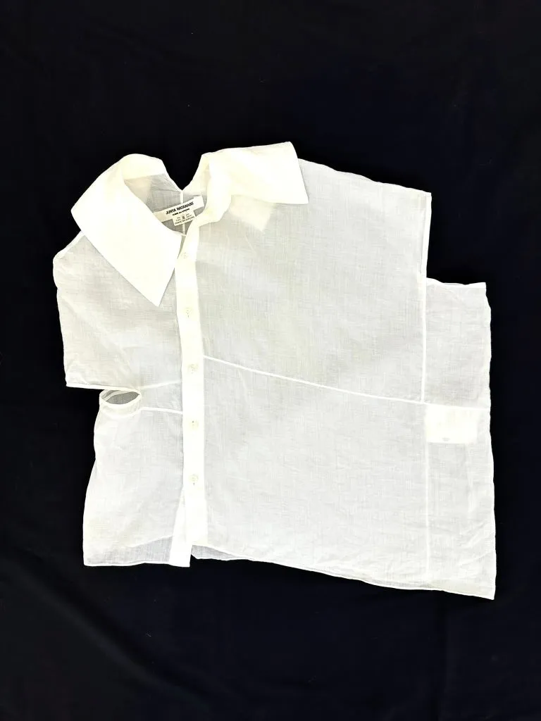 2013 Junya Watanabe Linen Asymmetrical Blouse