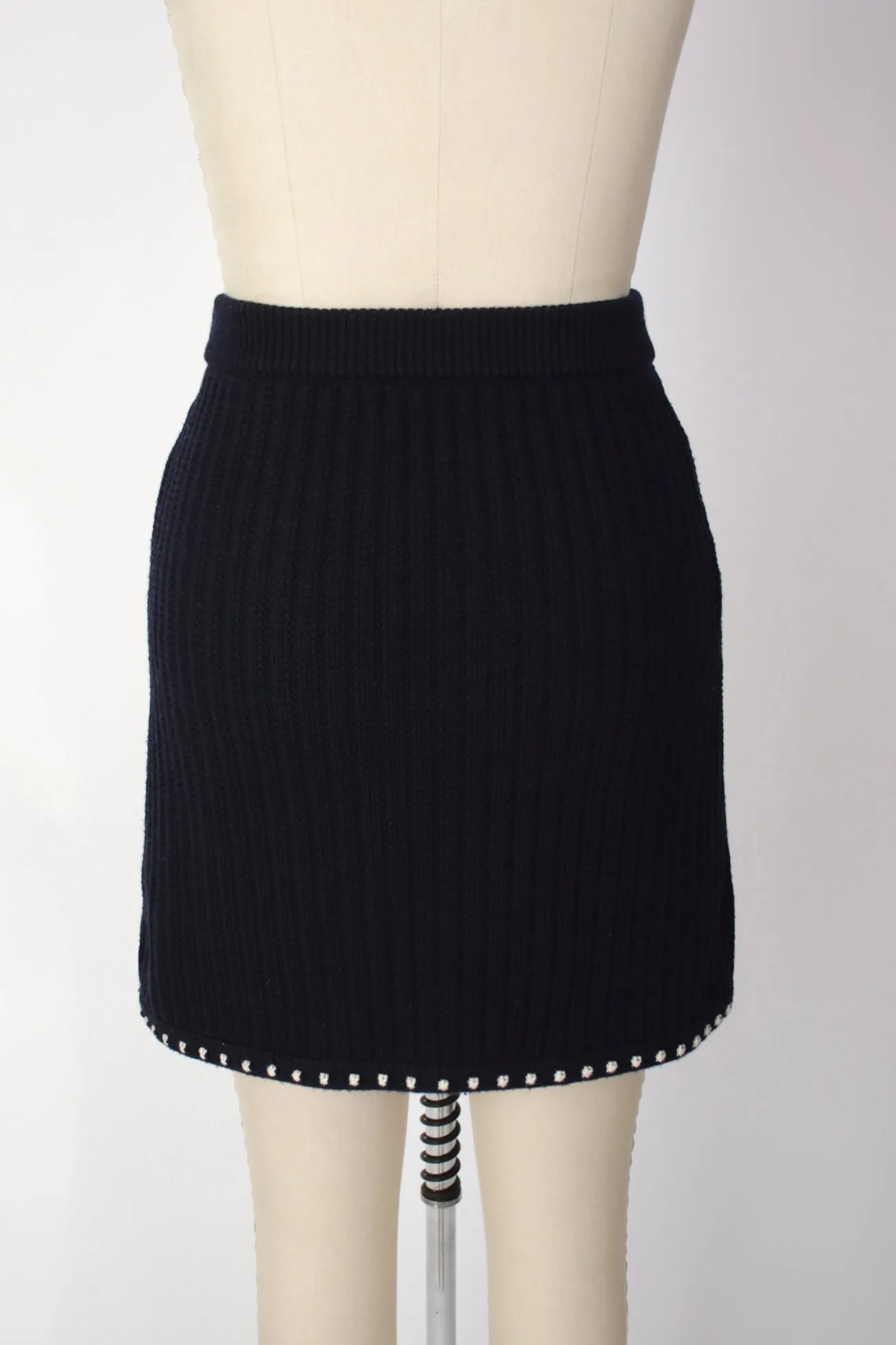 2016 Miu Miu Rib Knit Mini Skirt