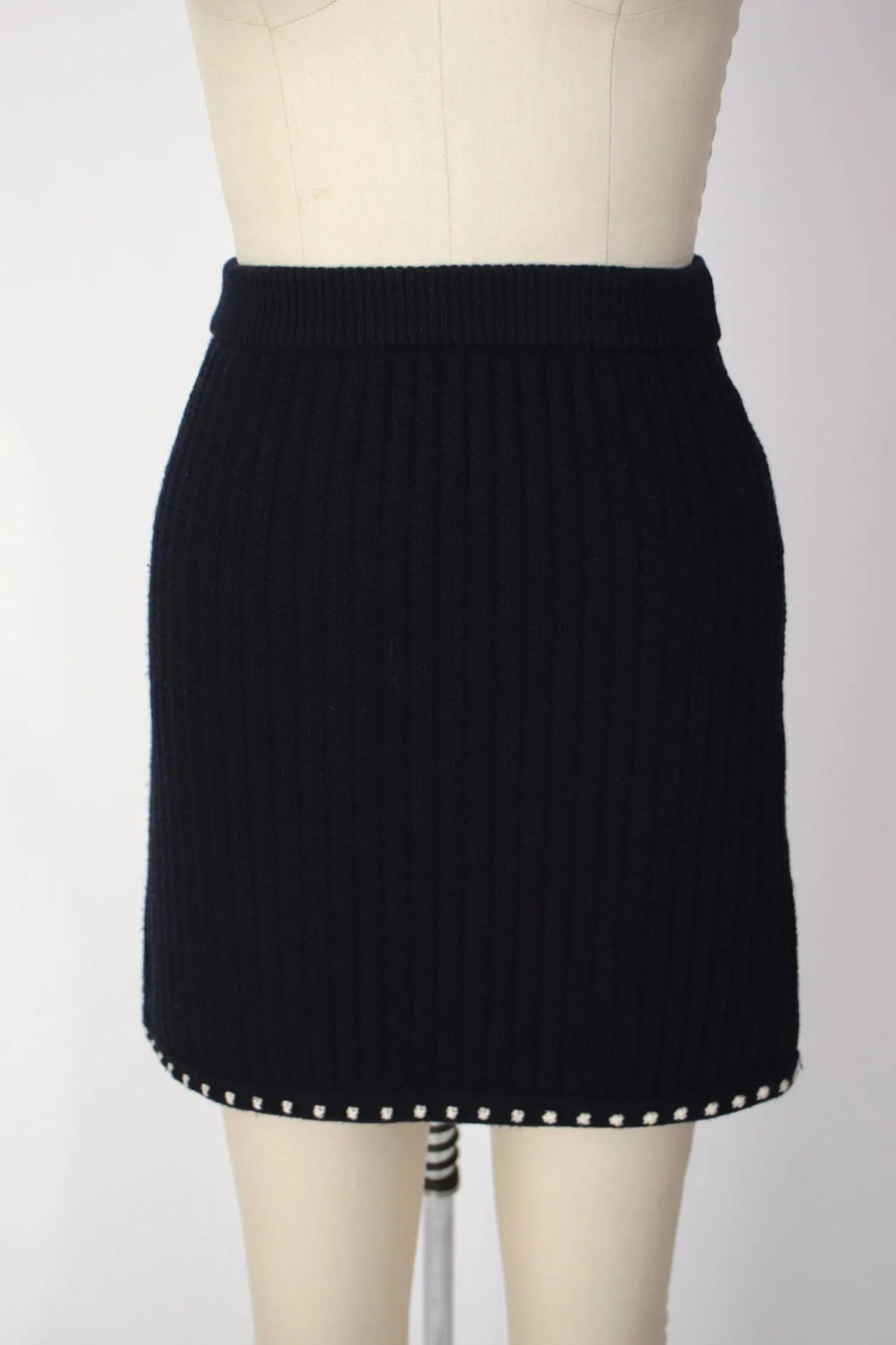 2016 Miu Miu Rib Knit Mini Skirt
