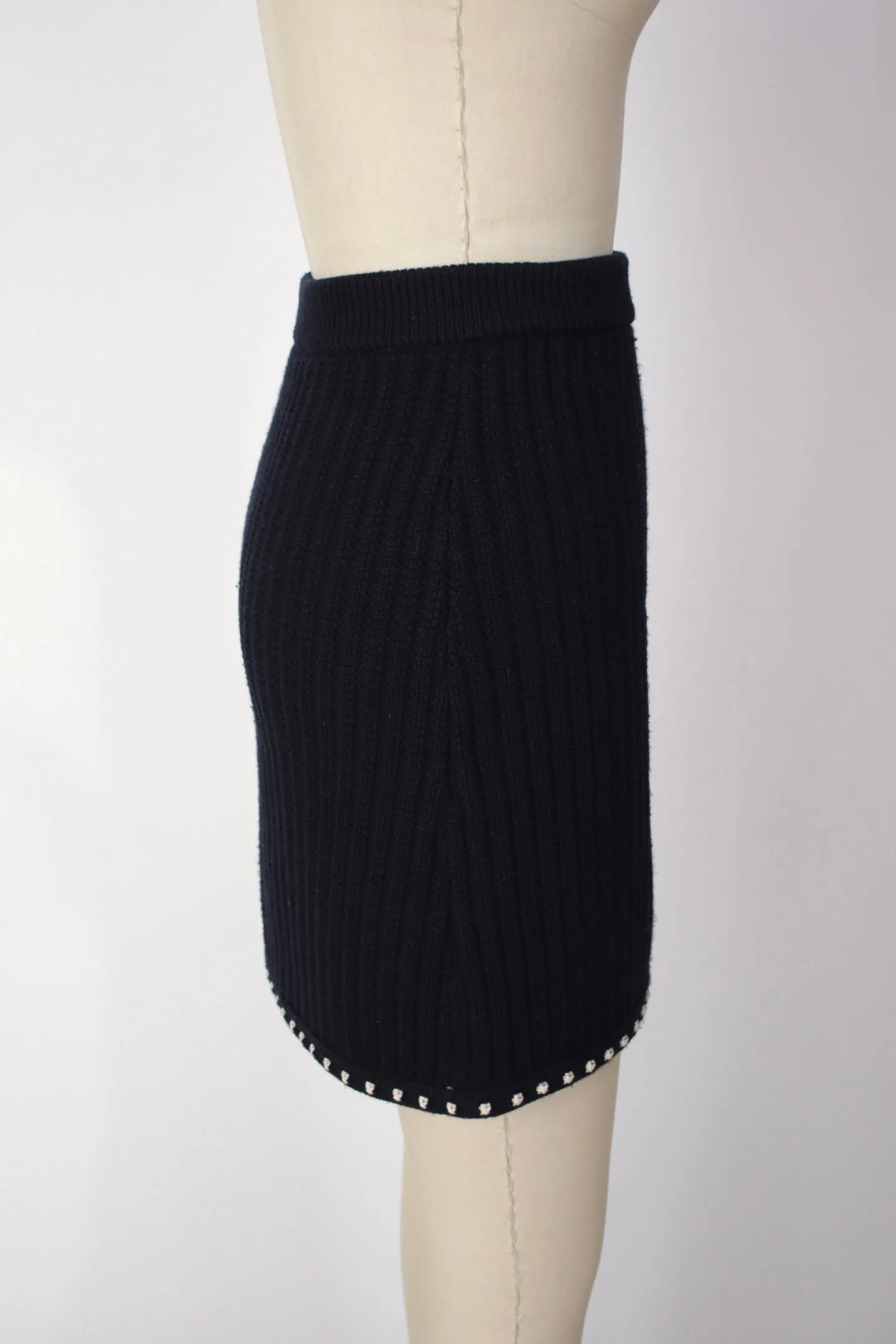 2016 Miu Miu Rib Knit Mini Skirt