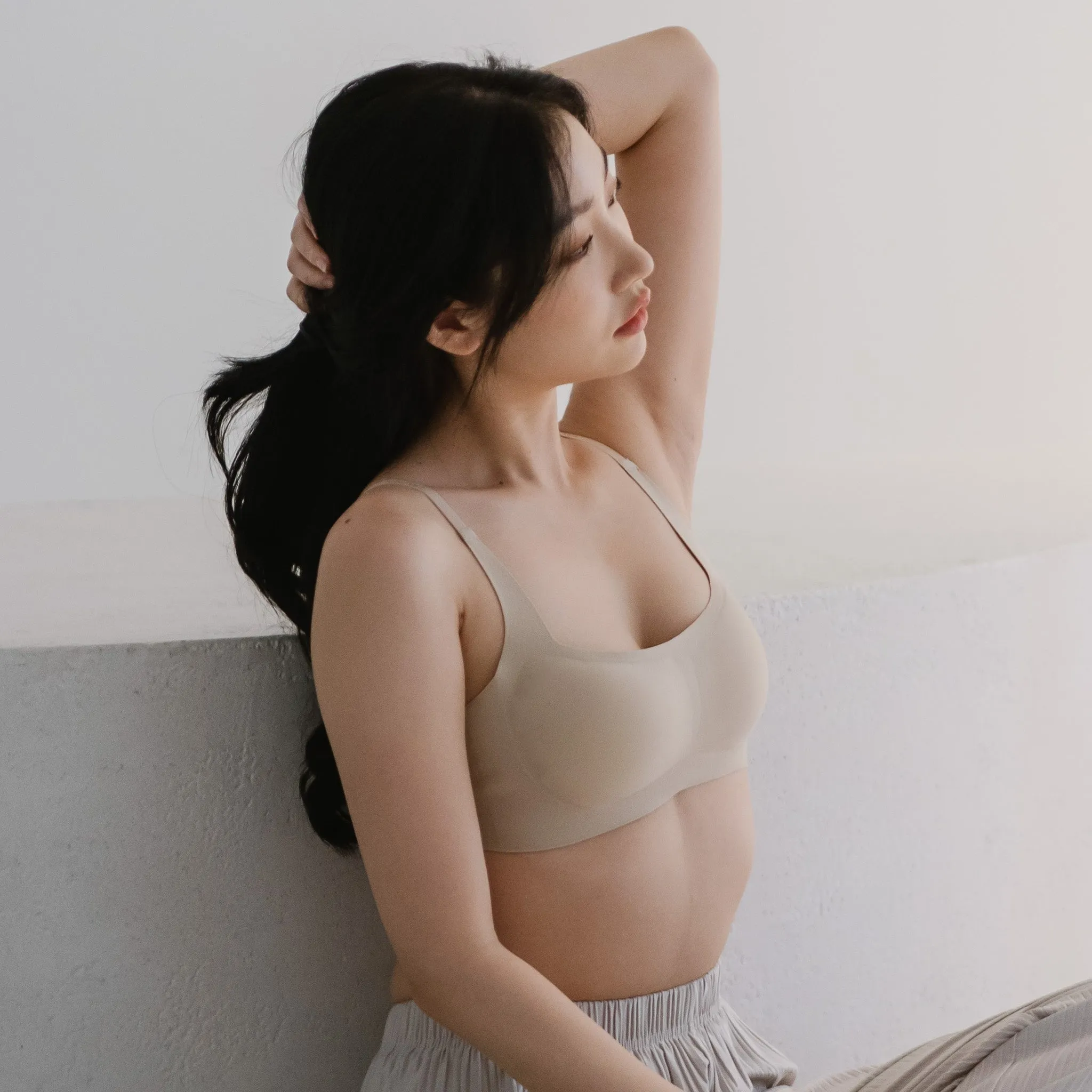 Air-ee Seamless Bra in Almond Nude - Square Neck (Signature Edition)