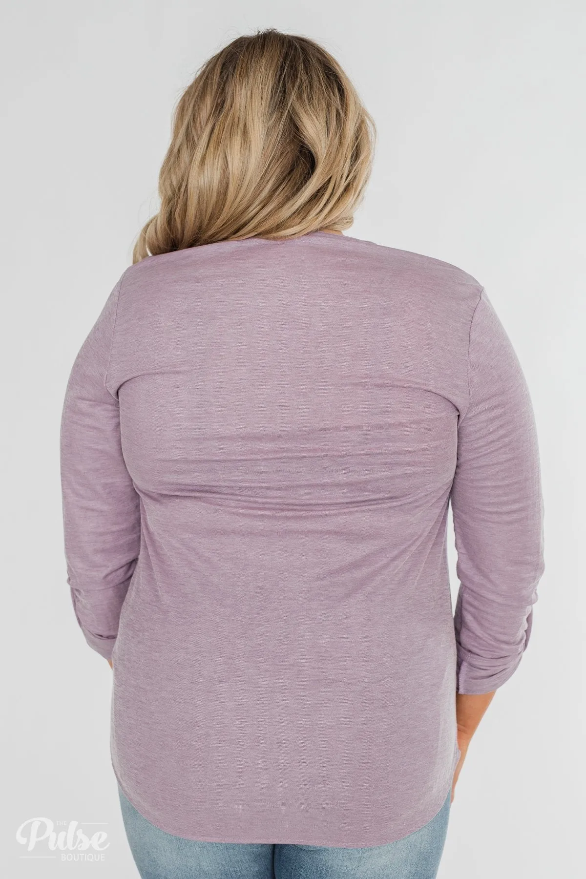 Always Be True V-Neck Top - Purple