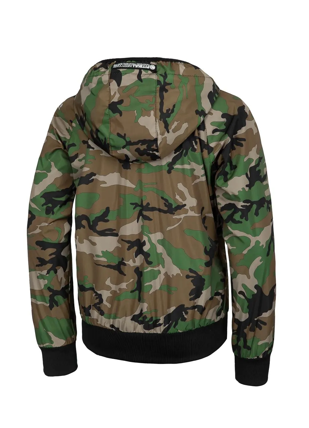 Athletic Sleeve Junior Hooded Jacket - Woodland Camo