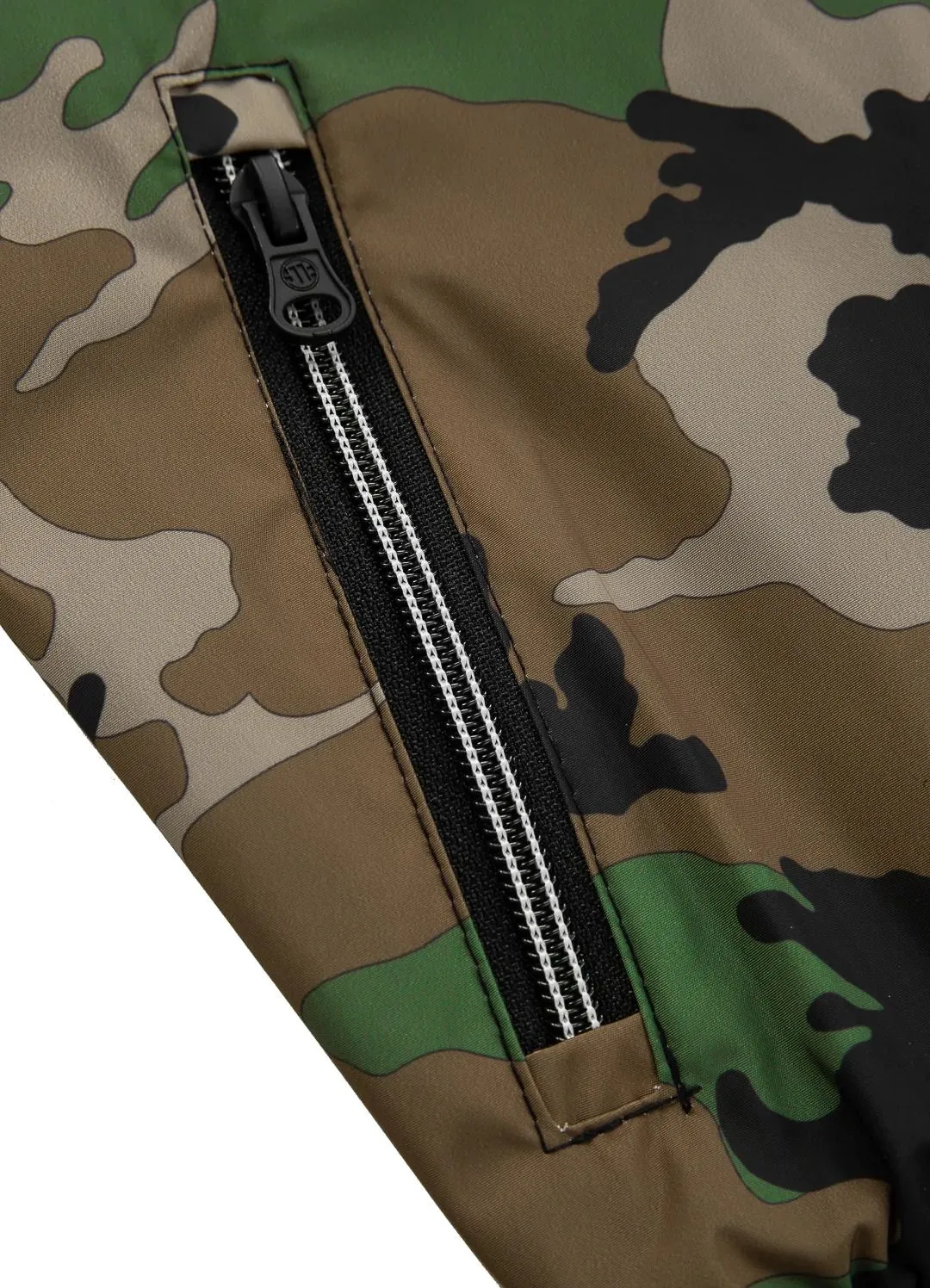Athletic Sleeve Junior Hooded Jacket - Woodland Camo