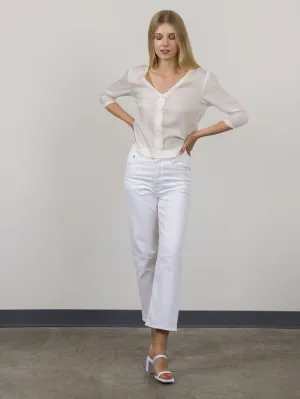 Ava V-Neck Blouse Ivory
