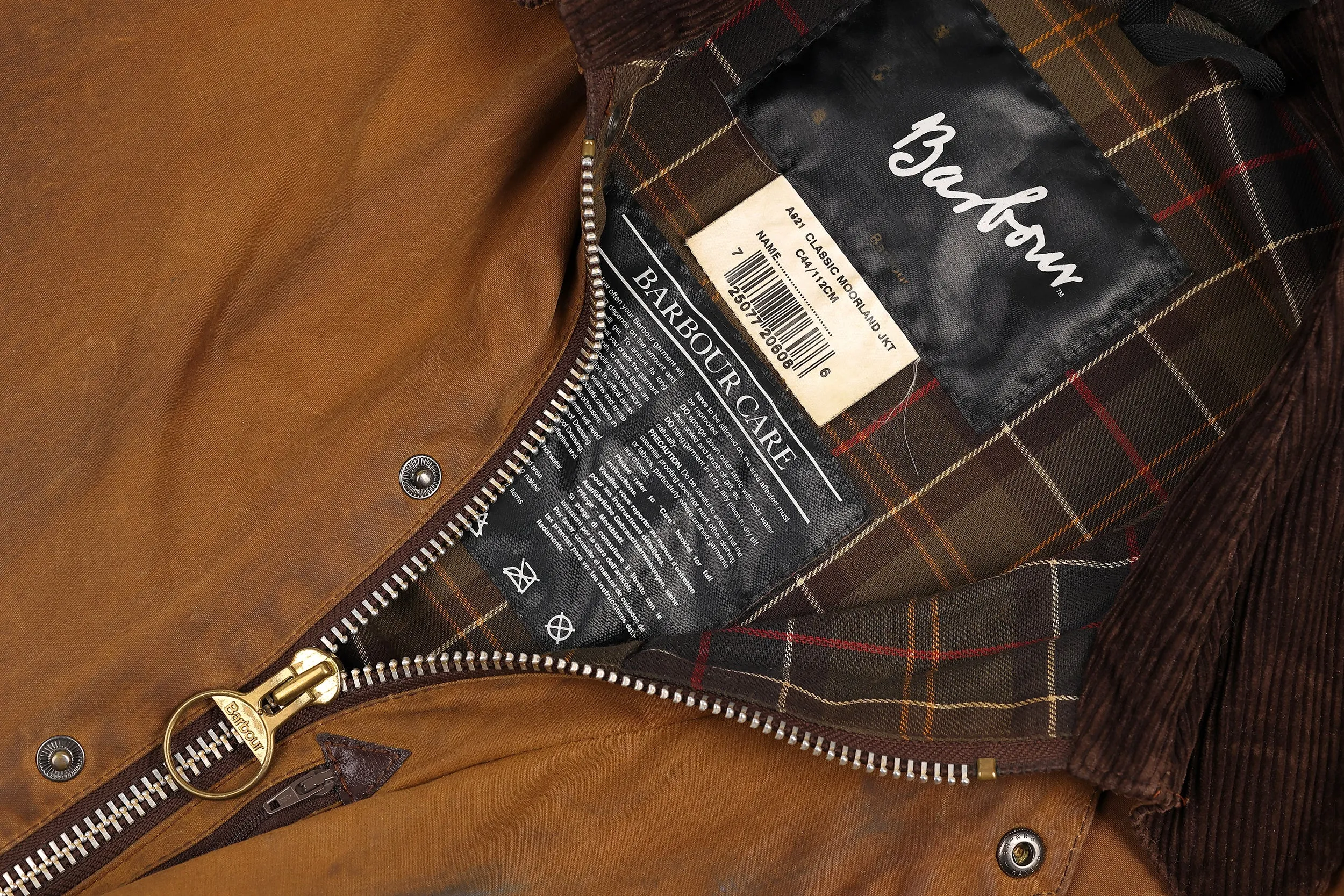 Barbour Classic Moorland Wax Jacket Coat - Brown - XL