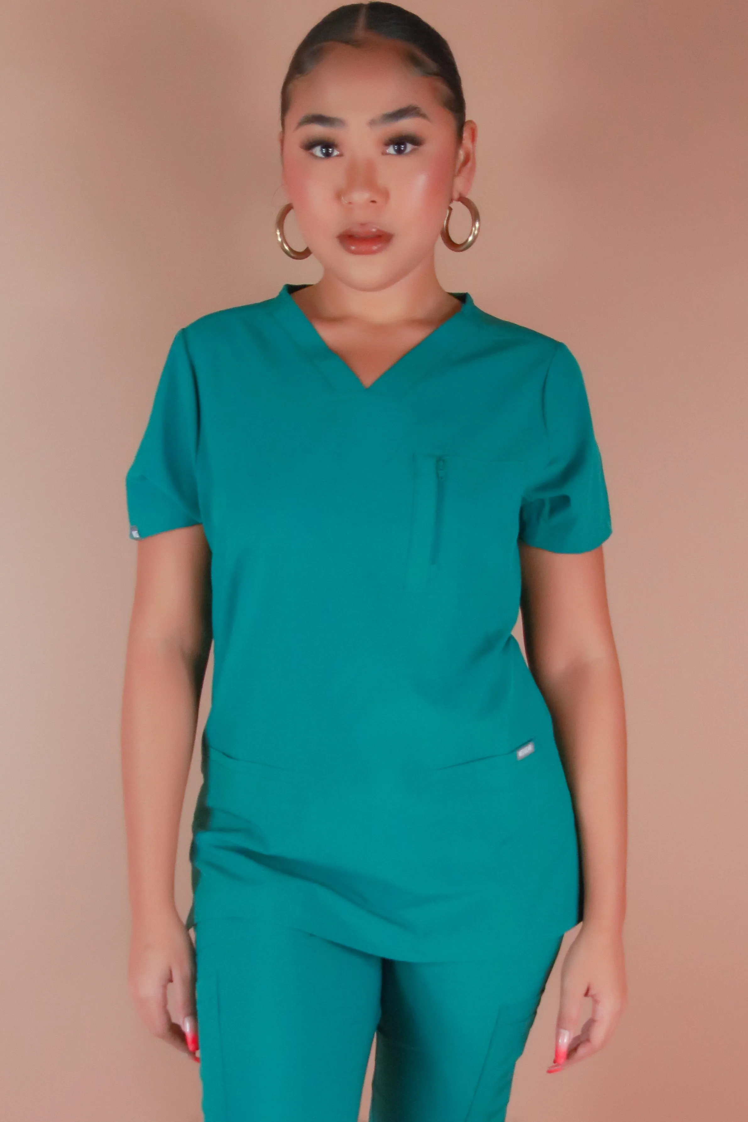 BE PATIENT WITH ME SCRUB TOP
