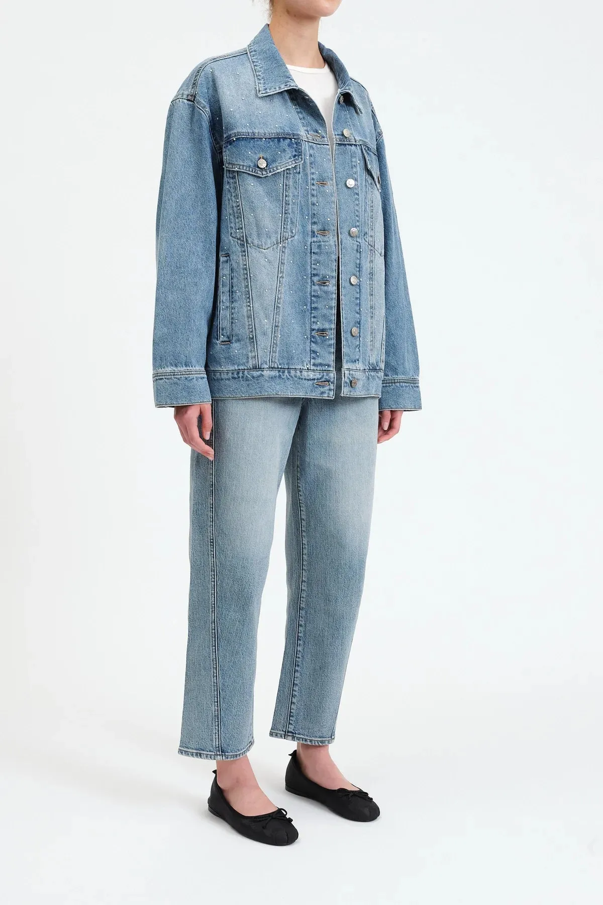 Beau Boyfriend Denim Jacket in Twinkle
