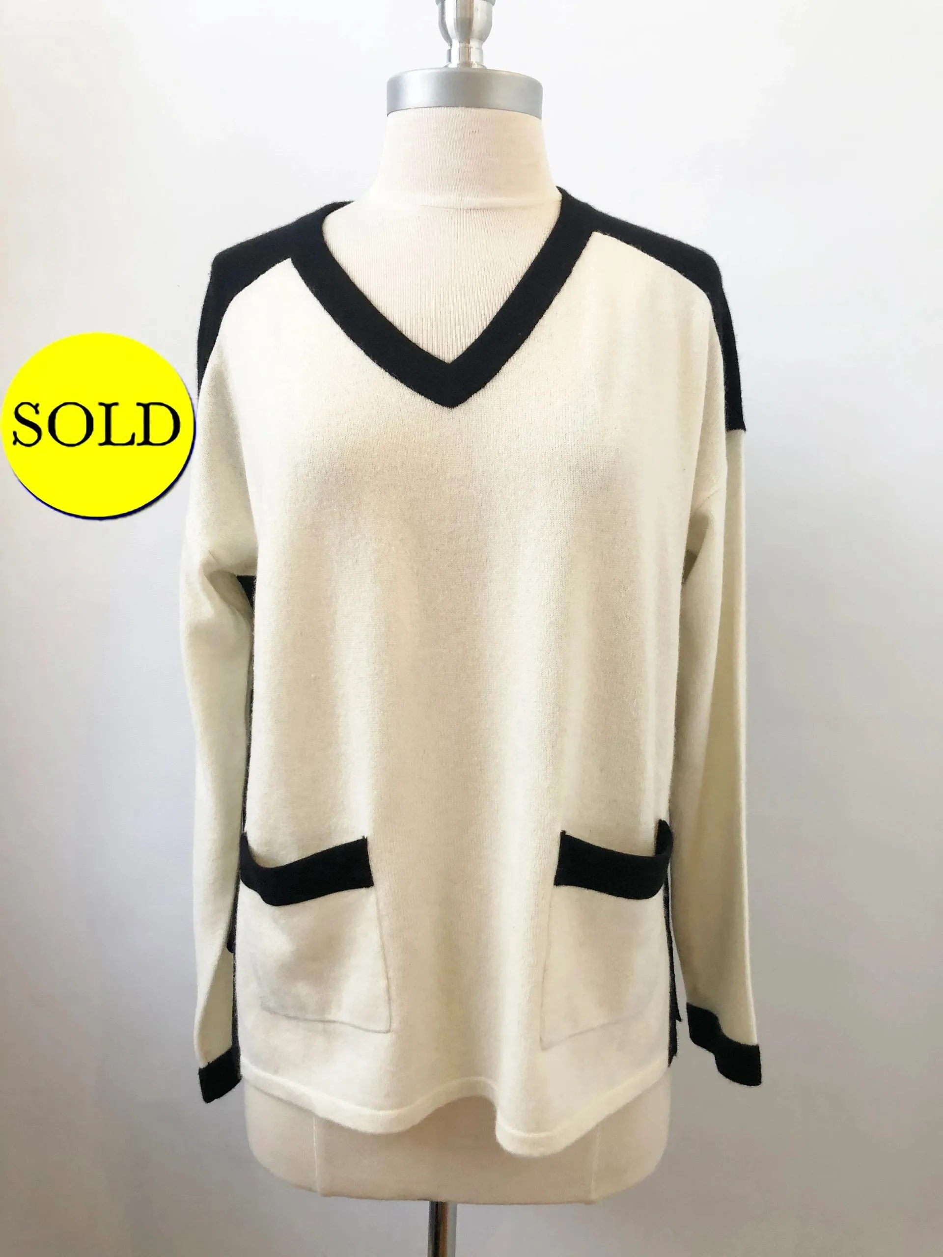 Belford Cashmere Two-Tone Sweater Size M