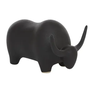 BLACK CERAMIC BULL