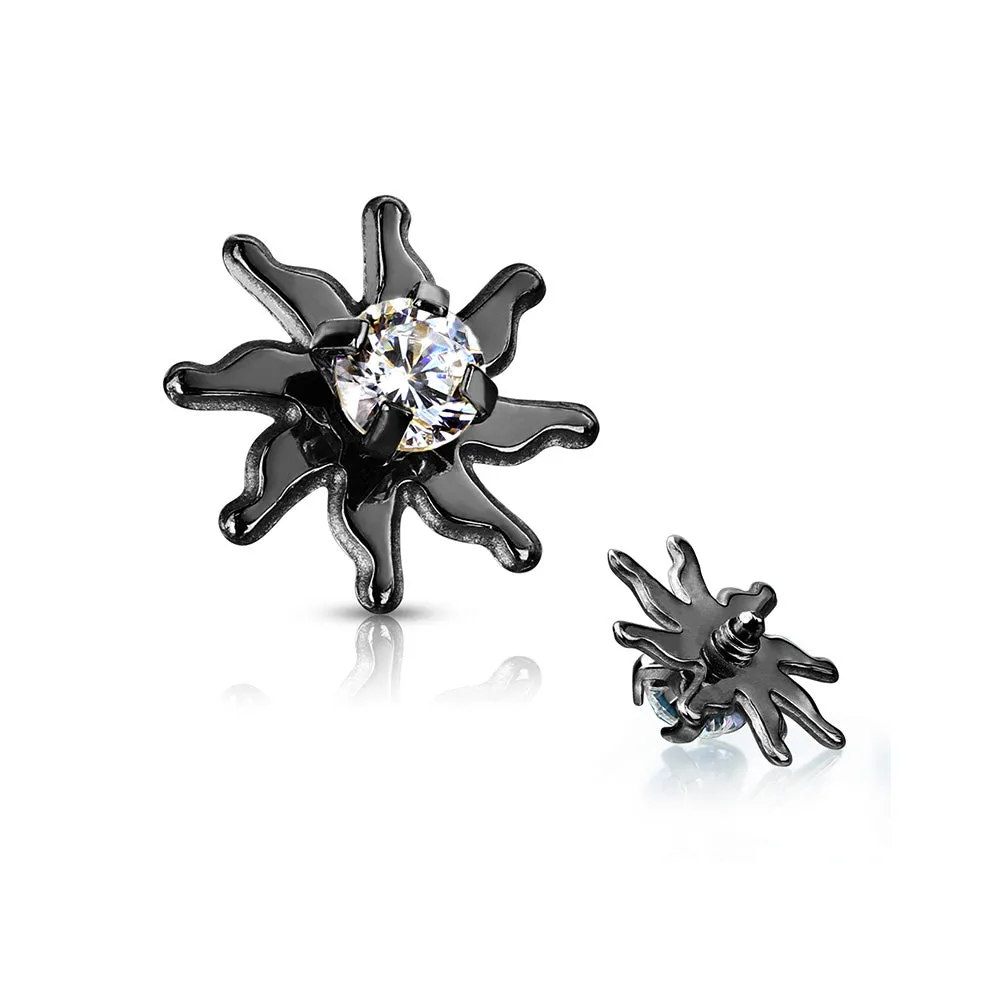 Blackline Blazing Sun Sparkle Dermal Anchor Top