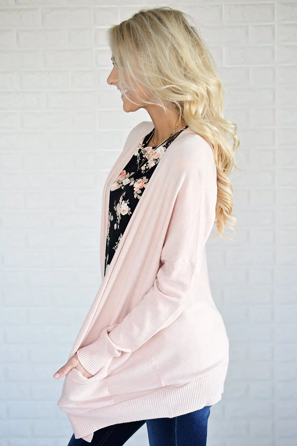 Blush V-Back Cardigan