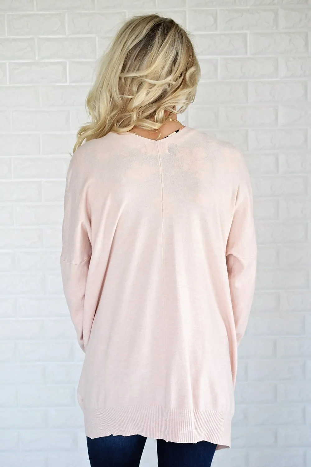 Blush V-Back Cardigan