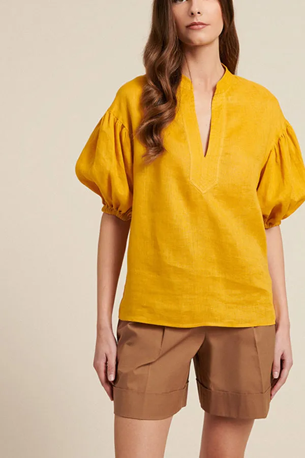 BOTANICA LINEN BLOUSE