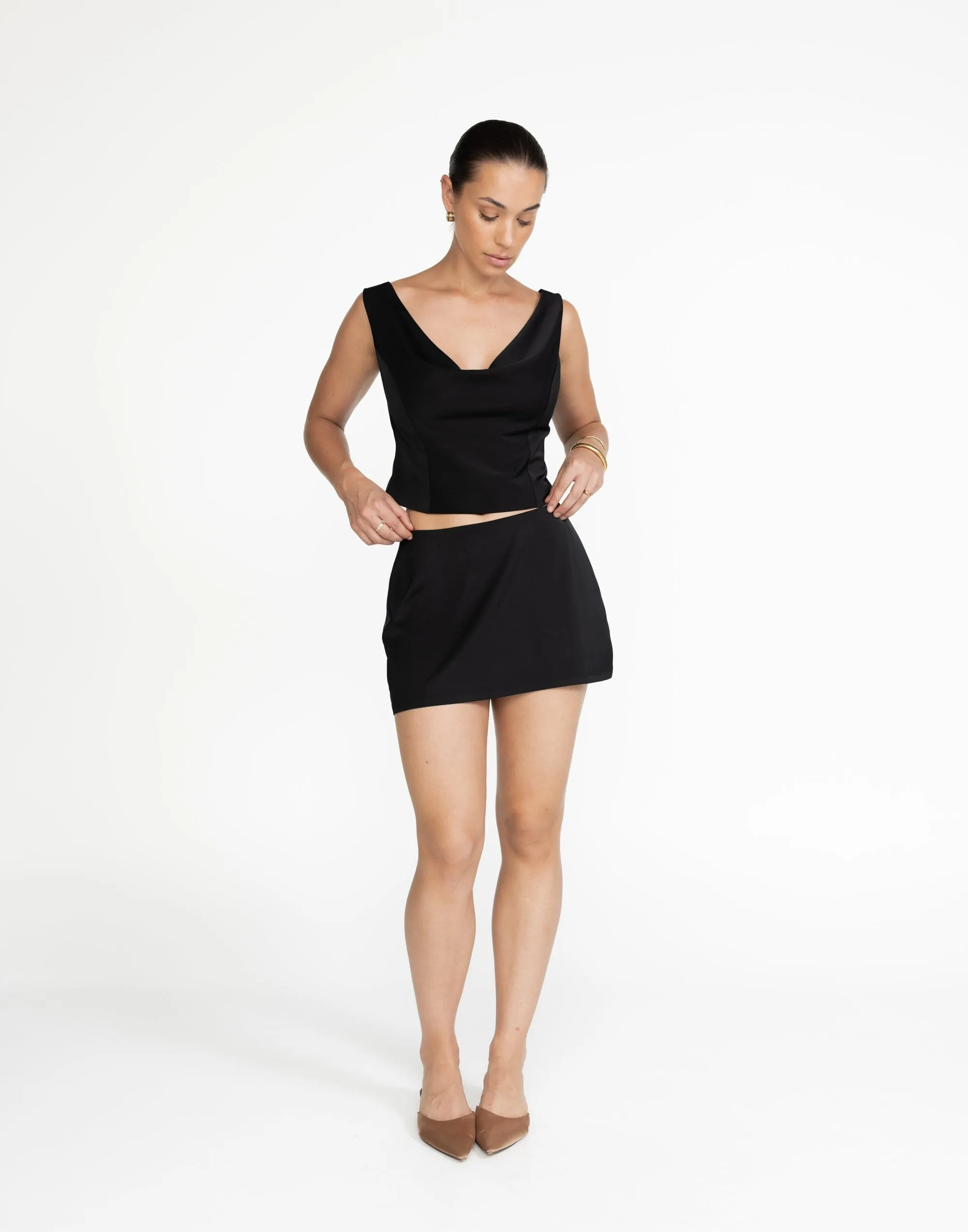 Cascades Mini Skirt (Black)