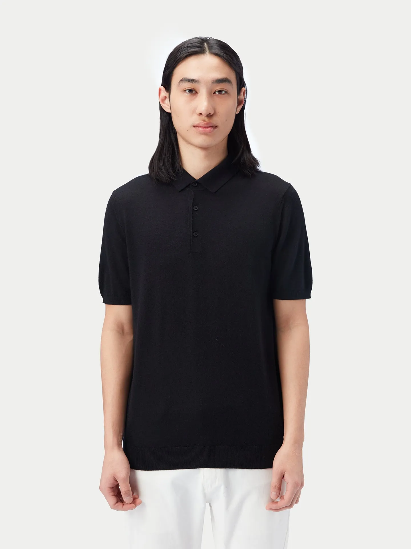 Cashmere Silk Polo Shirt