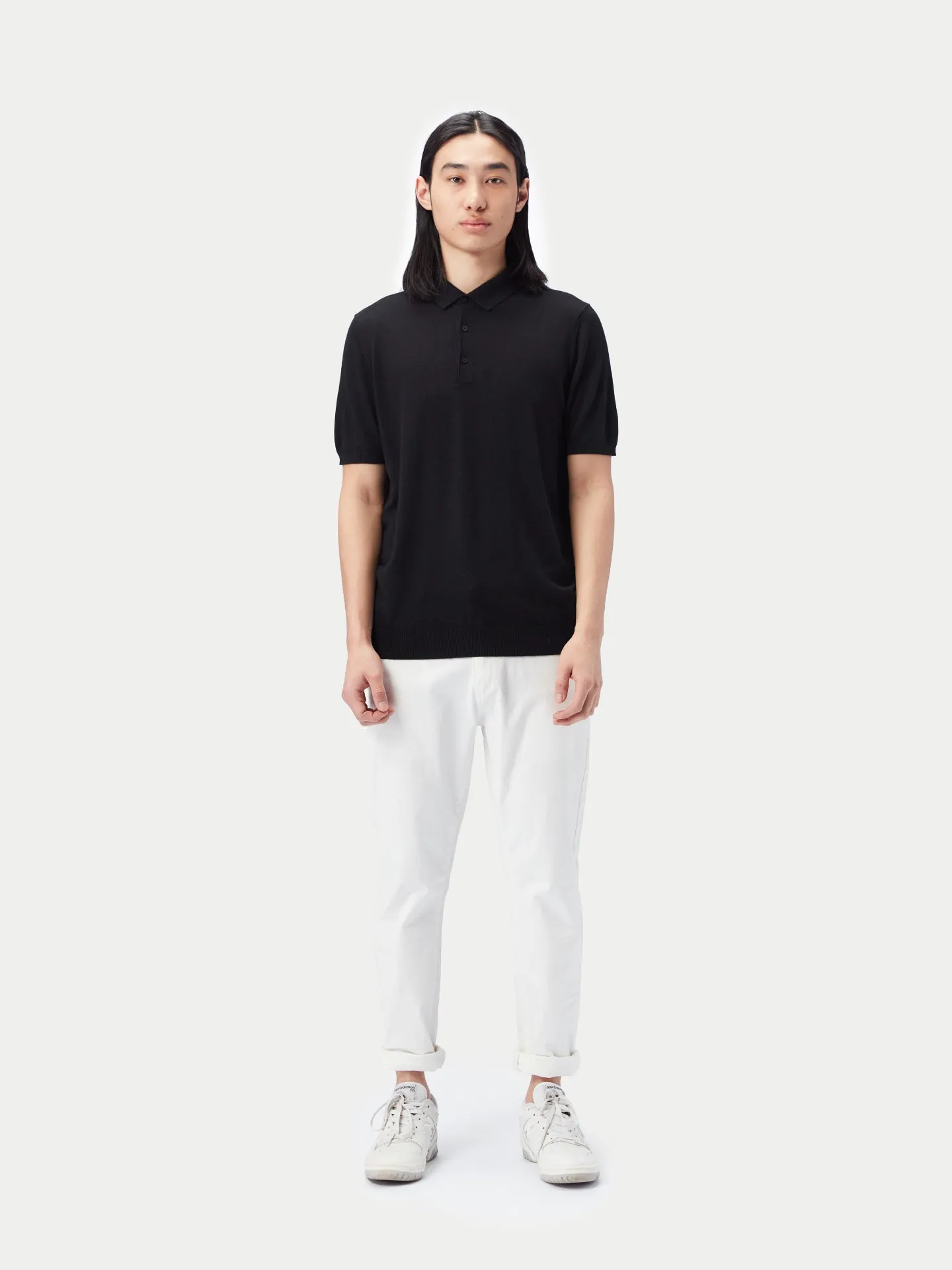 Cashmere Silk Polo Shirt
