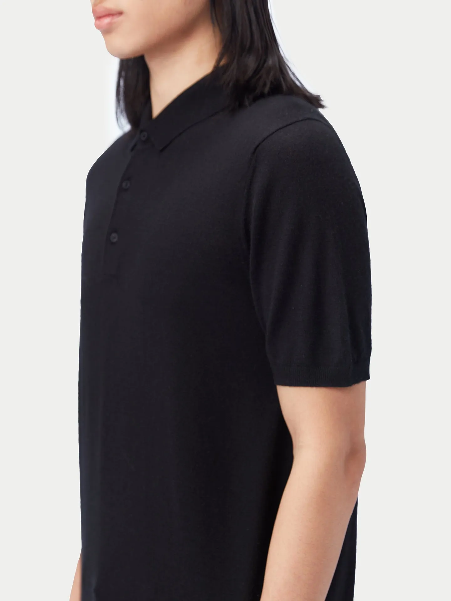 Cashmere Silk Polo Shirt