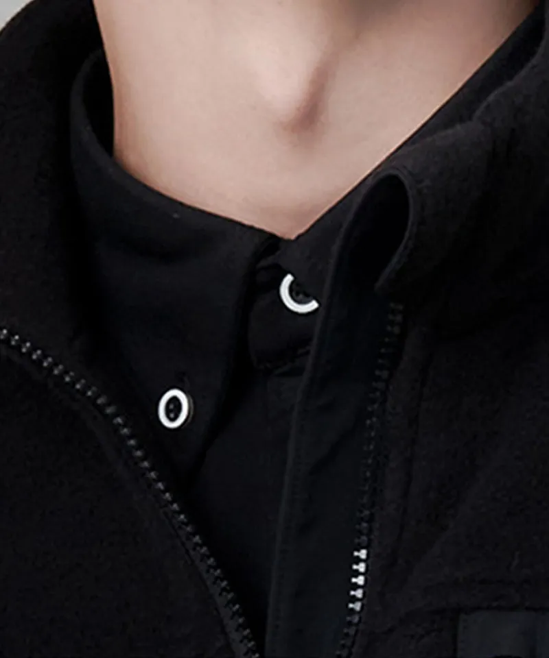 CHUCUCHU Winter Zip-up Fleece Outerwear [UNISEX] - Black