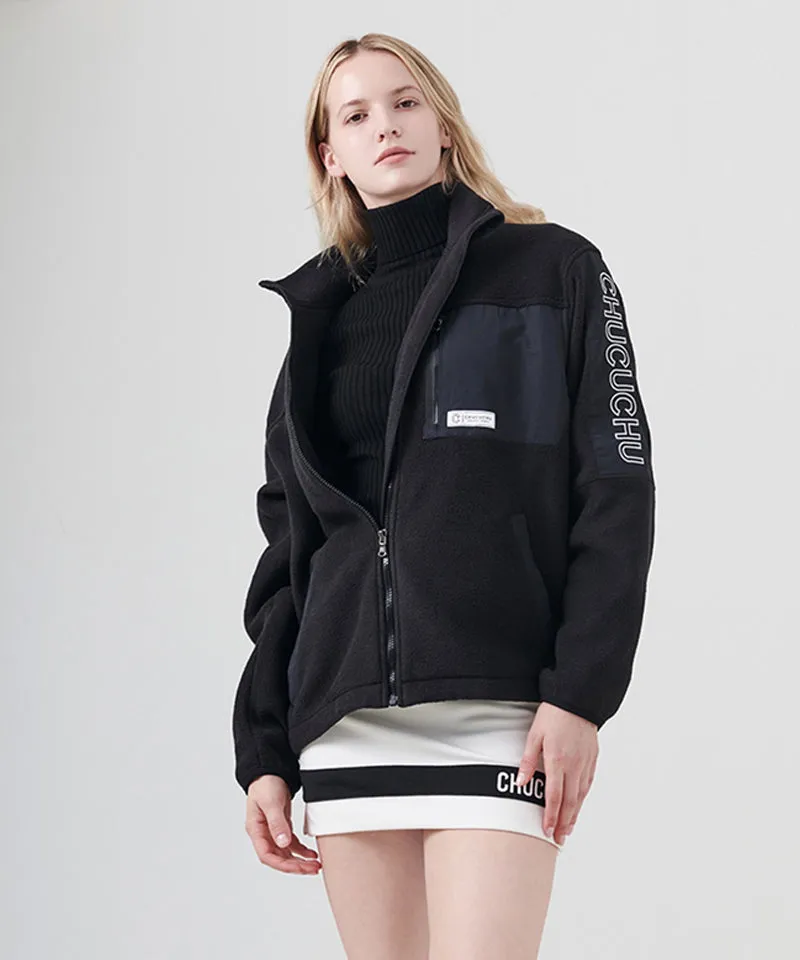 CHUCUCHU Winter Zip-up Fleece Outerwear [UNISEX] - Black