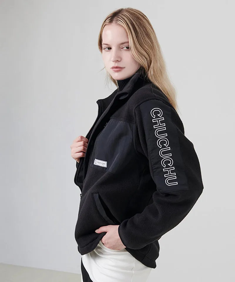 CHUCUCHU Winter Zip-up Fleece Outerwear [UNISEX] - Black