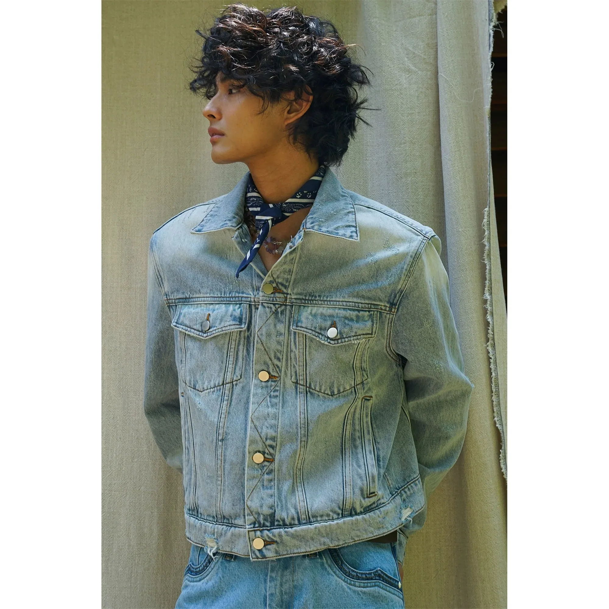 Classic Distressed Denim Jacket