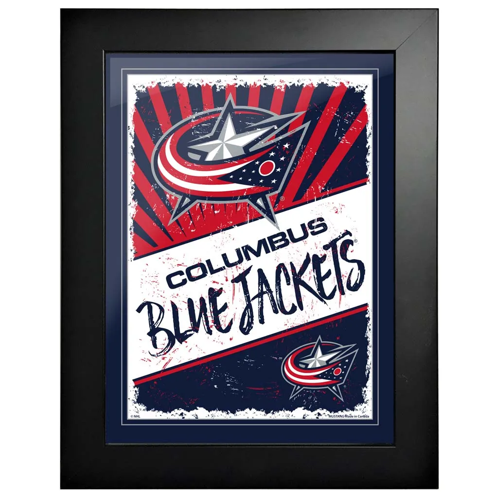 Columbus Blue Jackets 12 x 16 Classic Framed Artwork