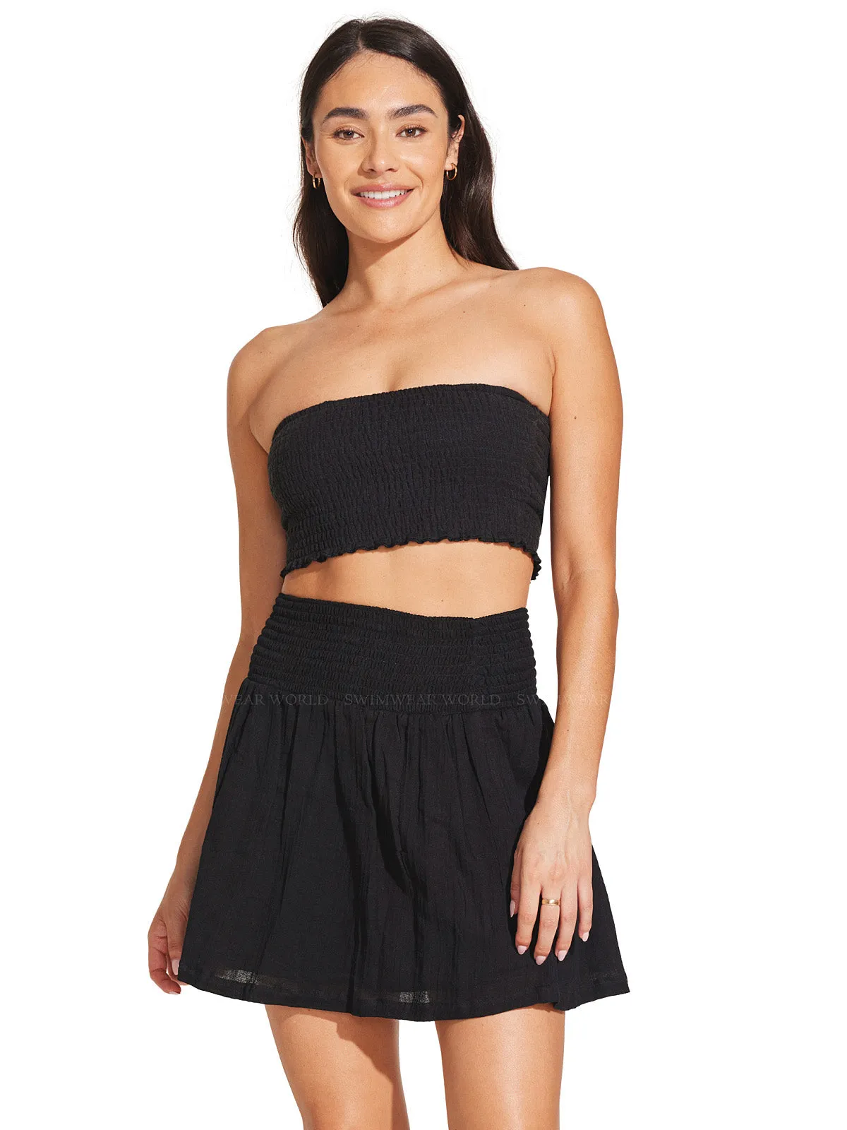 Costa Smocked Mini Skirt ::RET