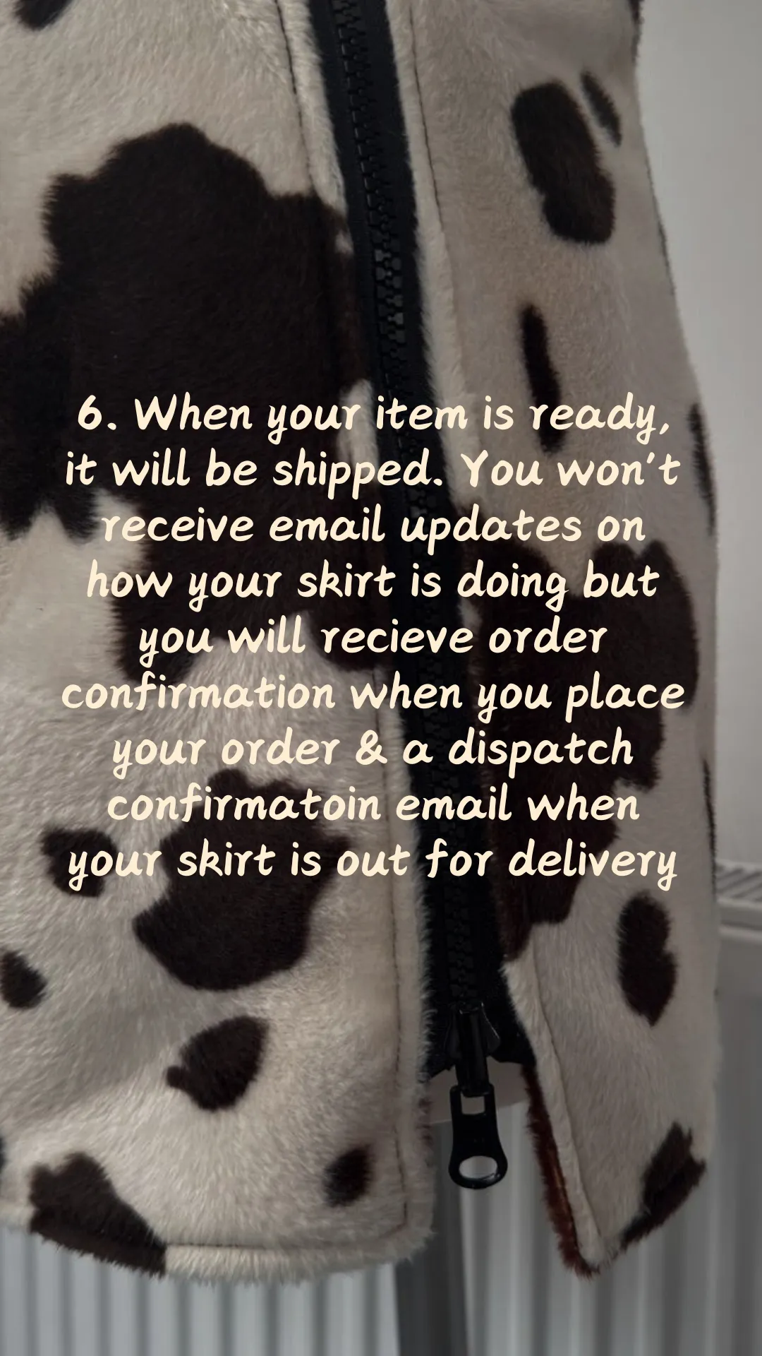 COW/GIRAFFE REVERSIBLE MINI SKIRT