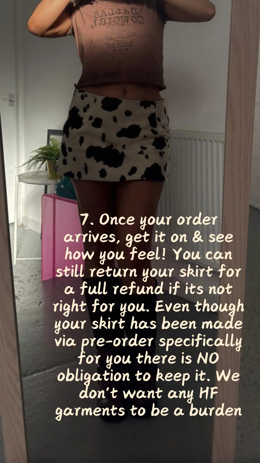 COW/GIRAFFE REVERSIBLE MINI SKIRT