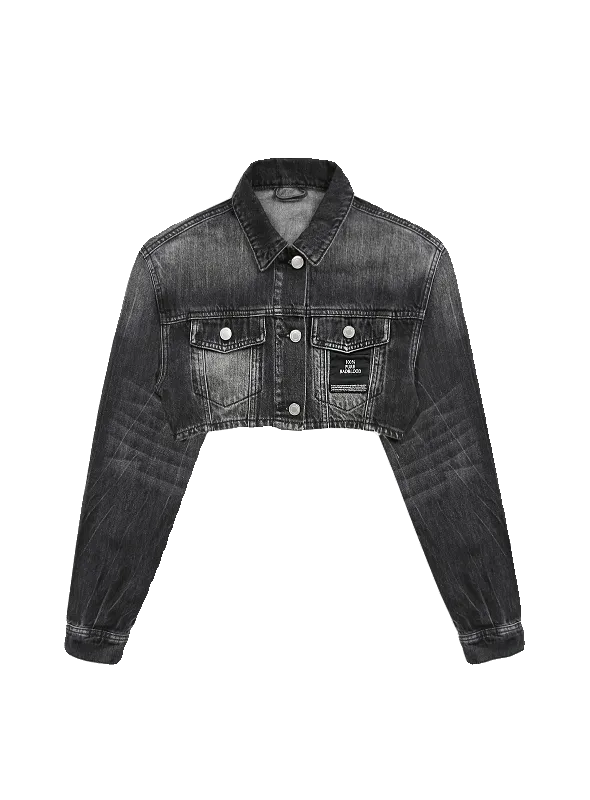 Cropped Denim Jacket and Mini Skirt