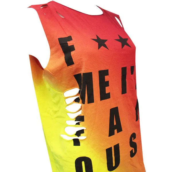 David Guetta F Me I'm Famous Ibiza Rainbow Tie-Dye Dress