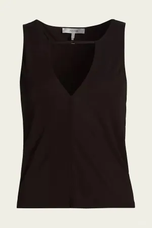 Deep V Tank in Chocolate Brown
