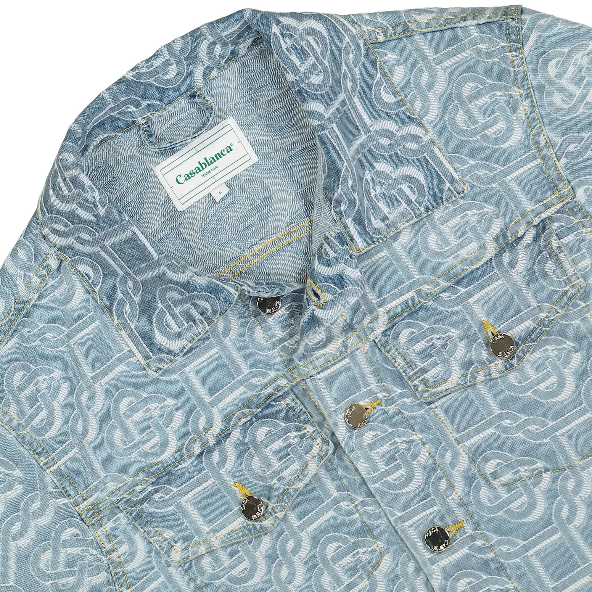 Denim Bleached Monogram Jacket
