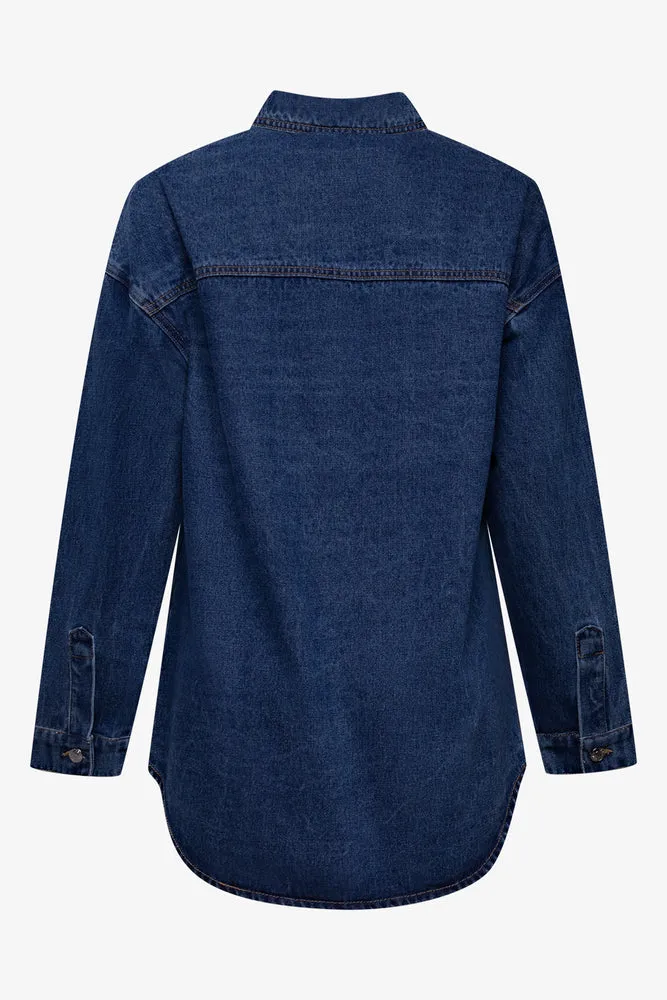 Denim Shacket Blue
