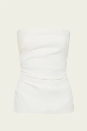 Dorian Pleated Bodice in Ivory