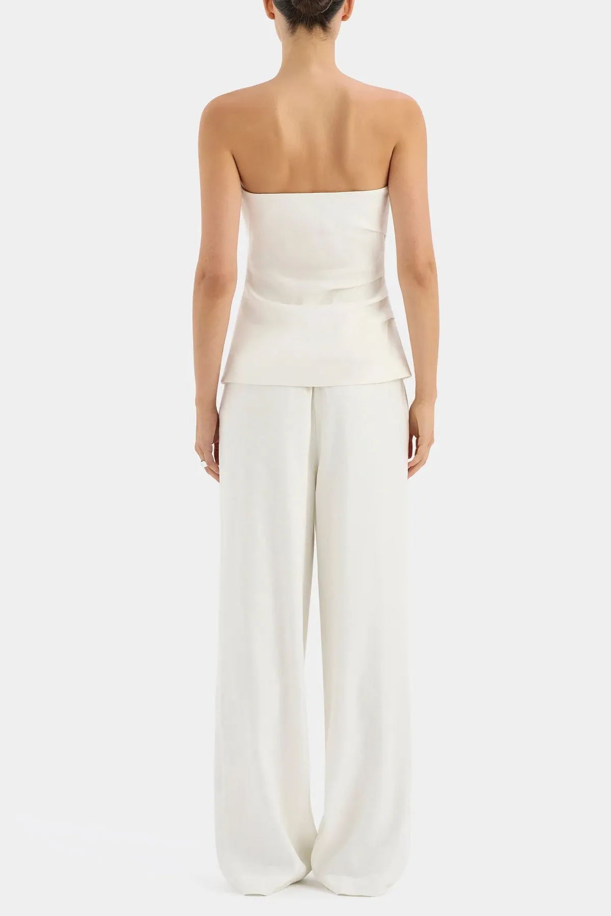 Dorian Pleated Bodice in Ivory