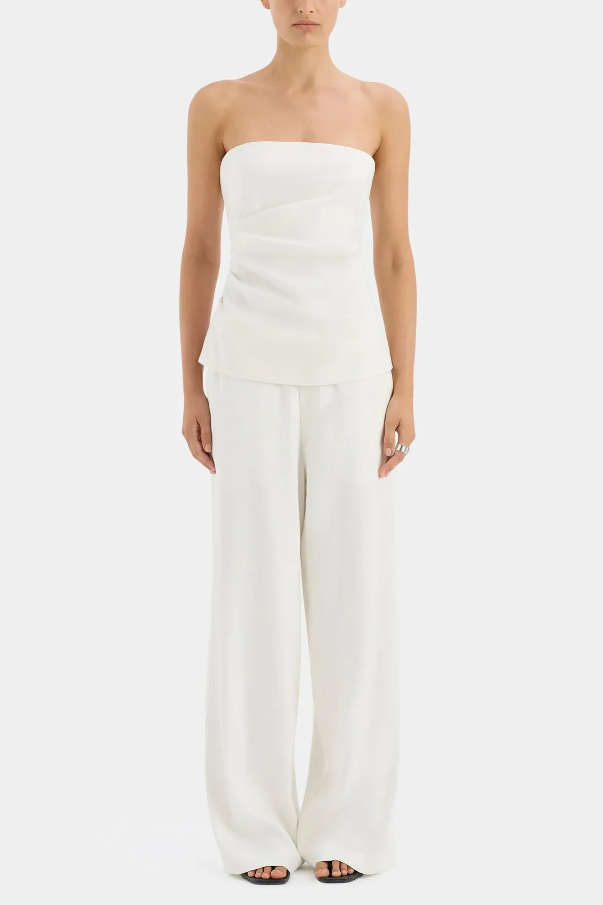 Dorian Pleated Bodice in Ivory