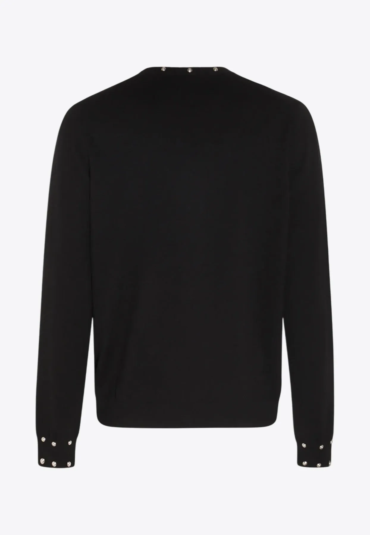 Embellished Crewneck Knit Sweater