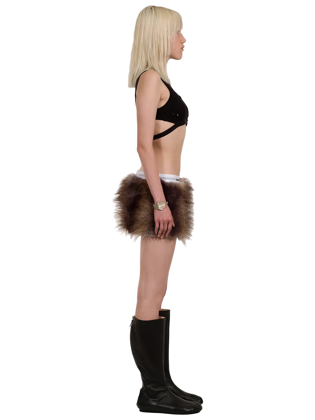 Faux Fur Mini Skirt