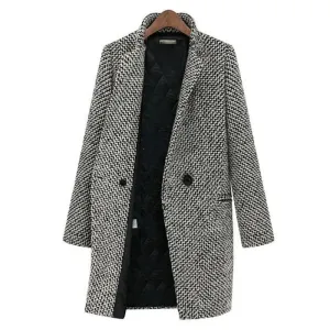Fiona - Classic Houndstooth Coat