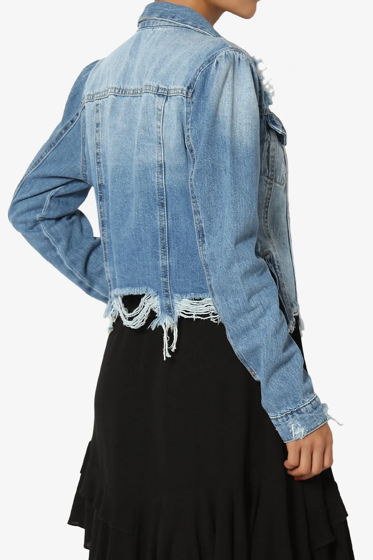 Fiore Distressed Denim Jacket