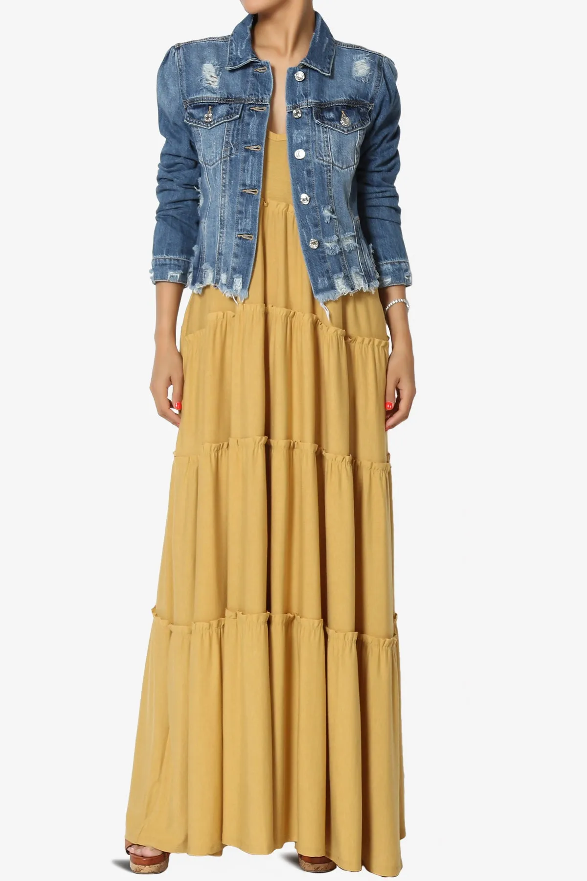 Fiore Distressed Denim Jacket