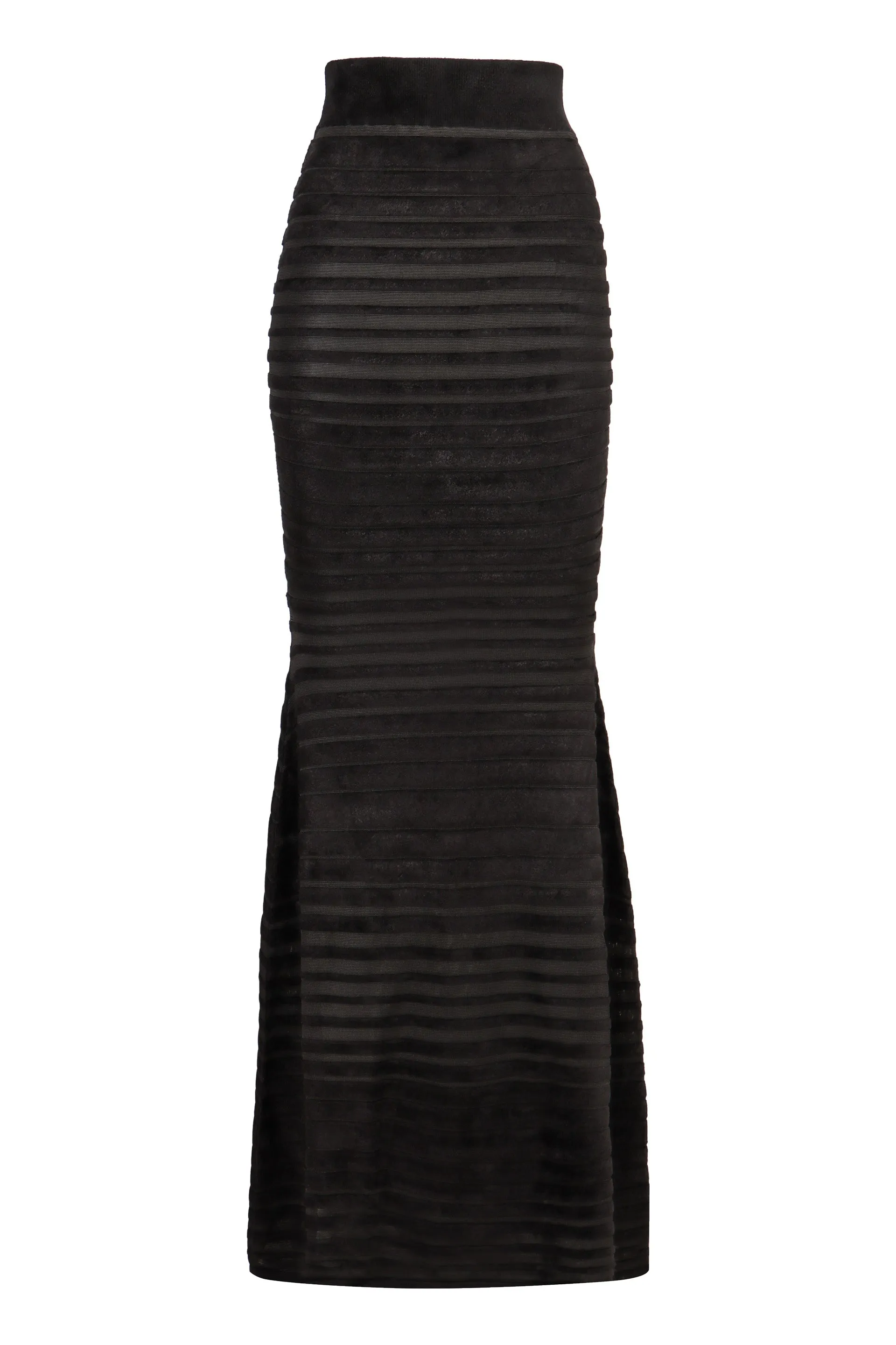 Flared knit skirt