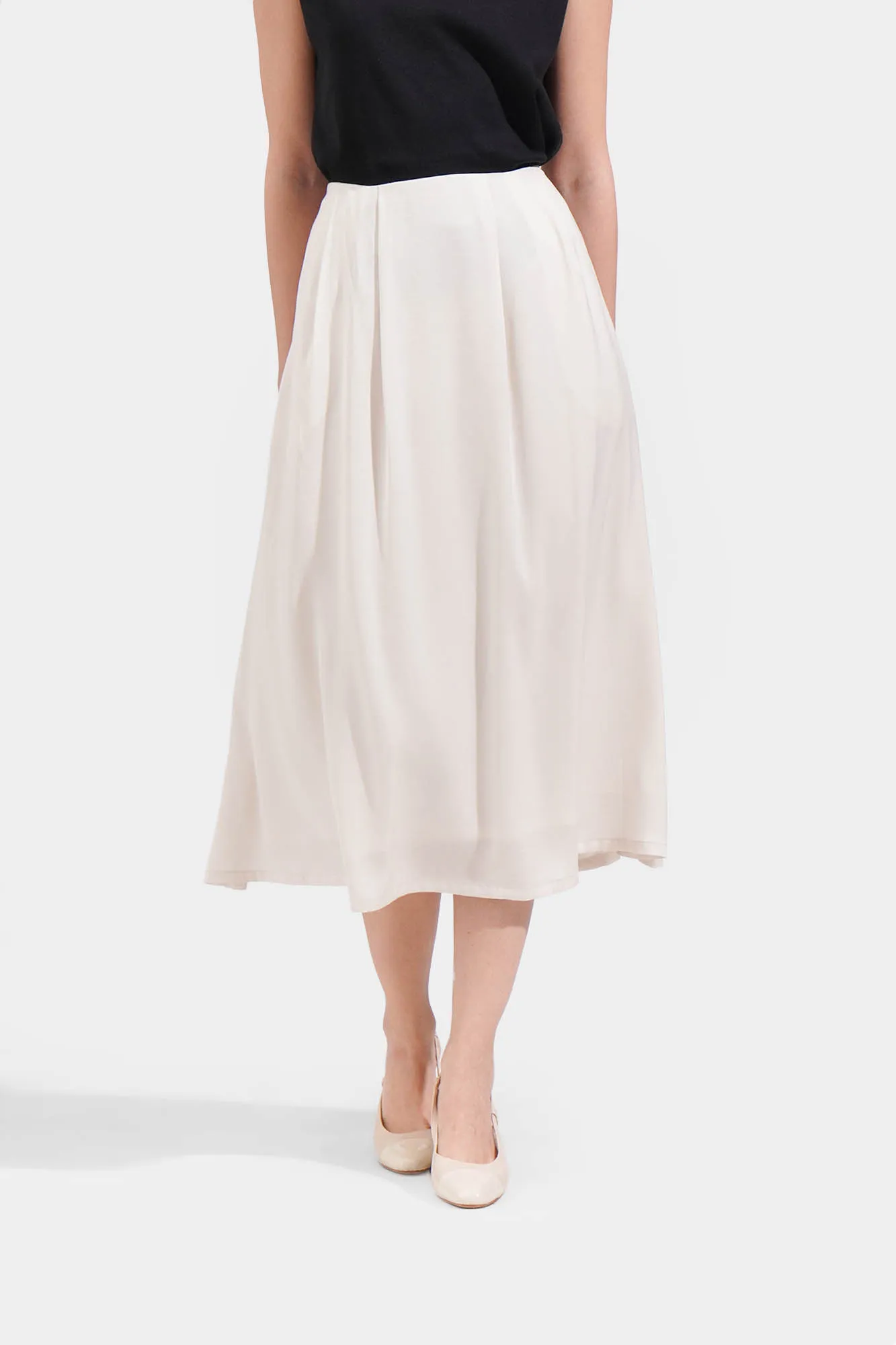 Flared Midi Skirt
