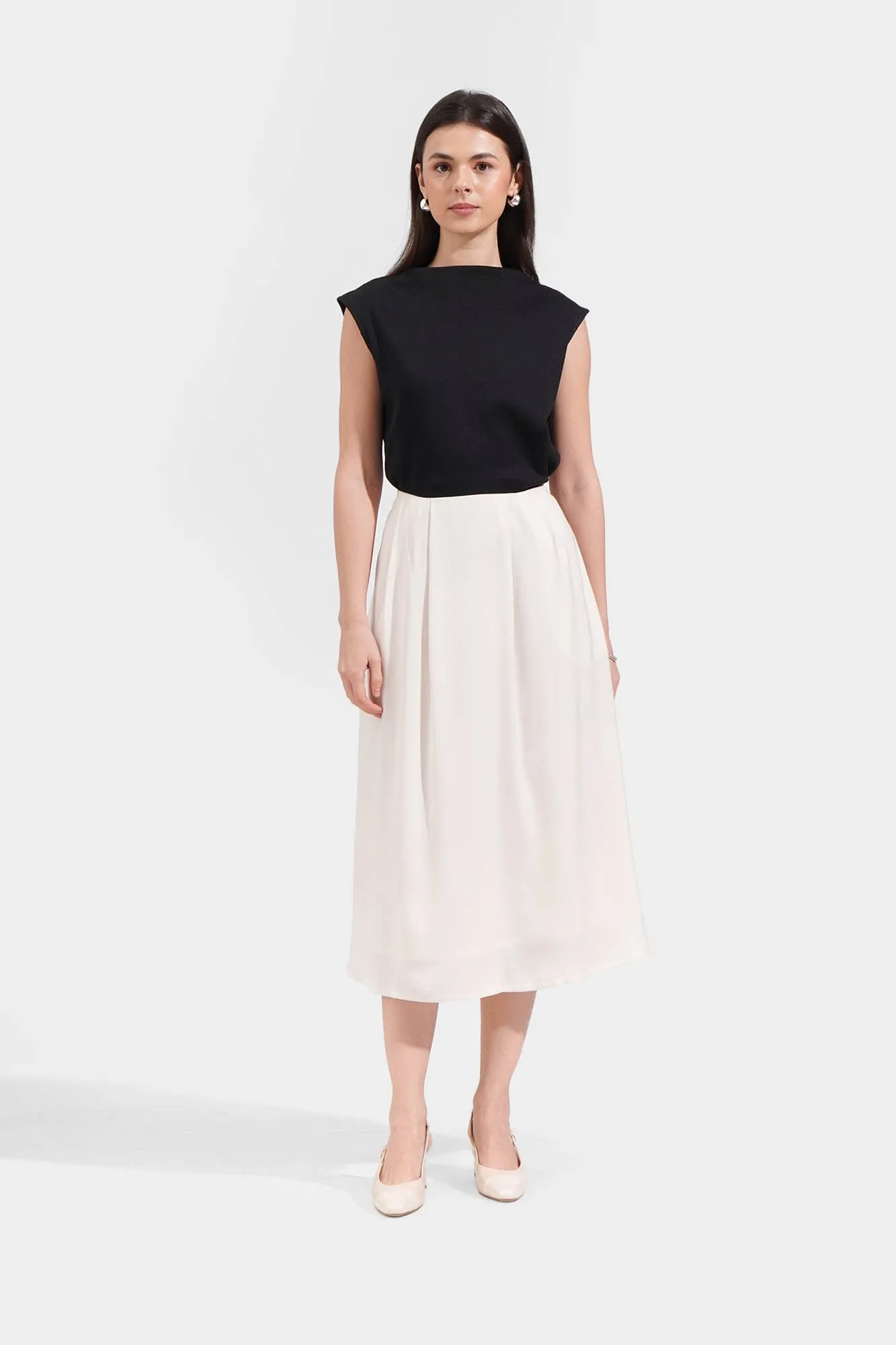 Flared Midi Skirt