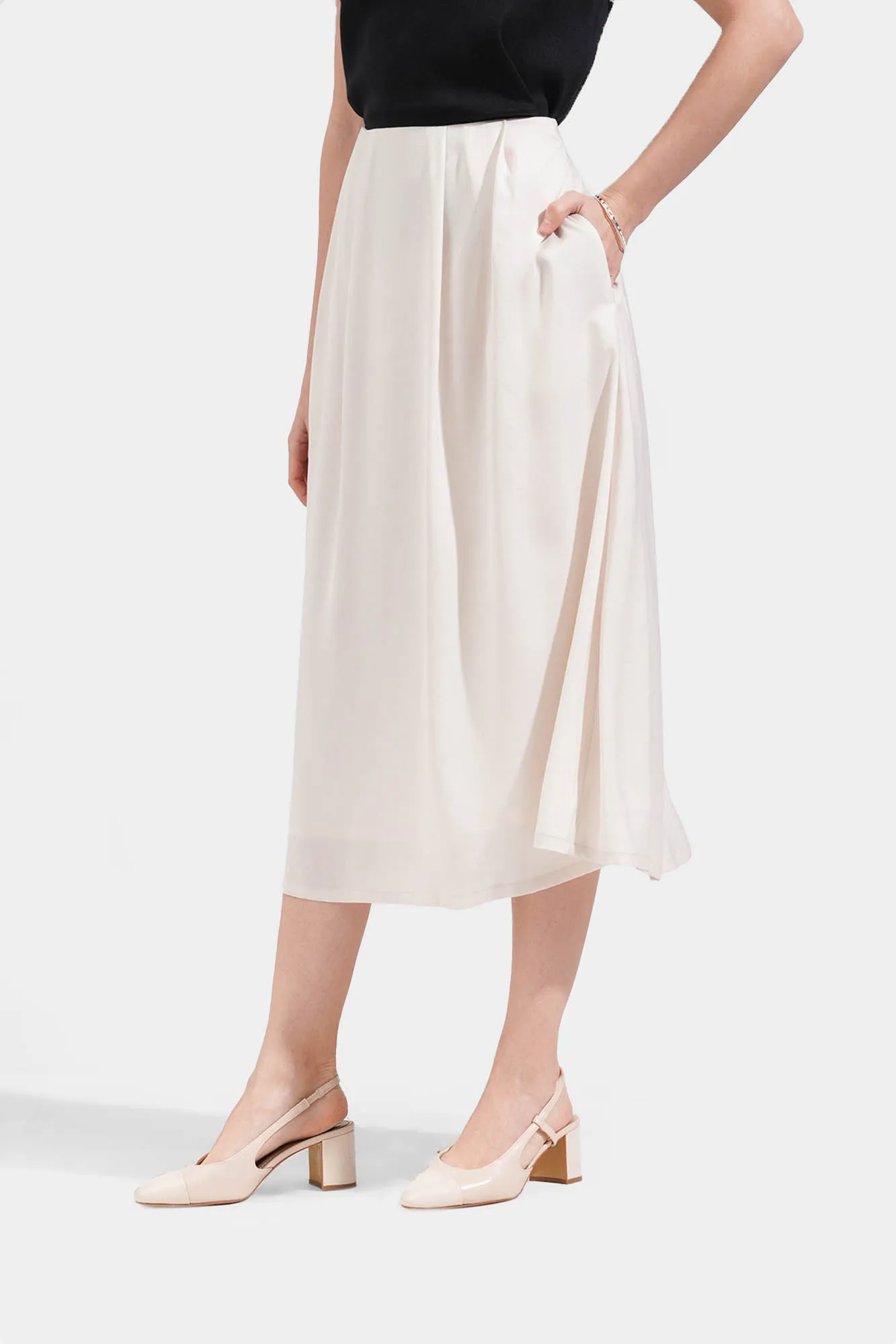 Flared Midi Skirt