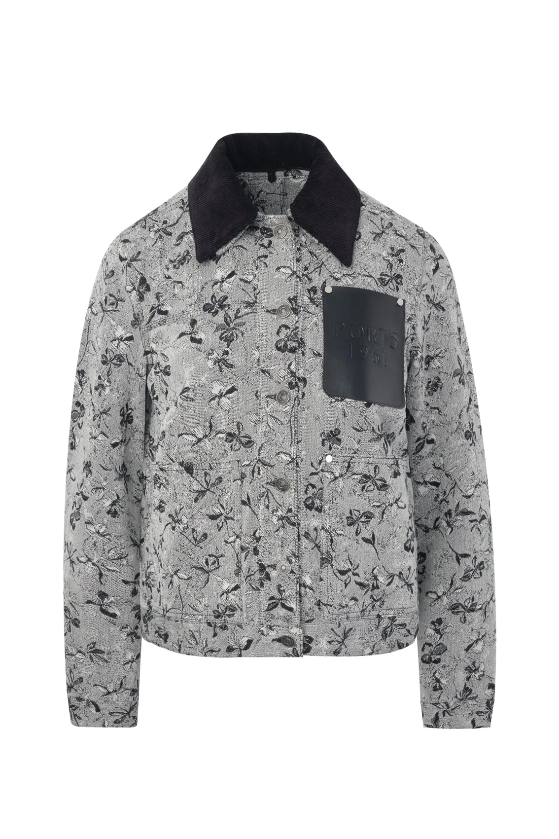 FLORAL DENIM JACQUARD JACKET